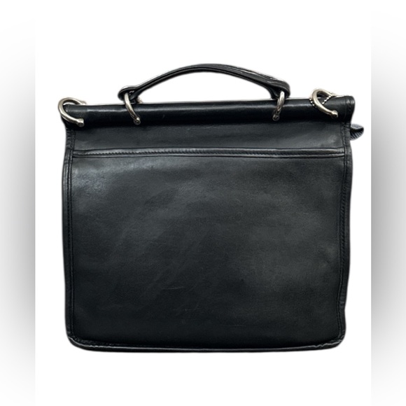 COACH Vintage Willis Black Leather
Nickel Crossbody Bag Satchel
Handbag 9927 - Picture 2 of 13